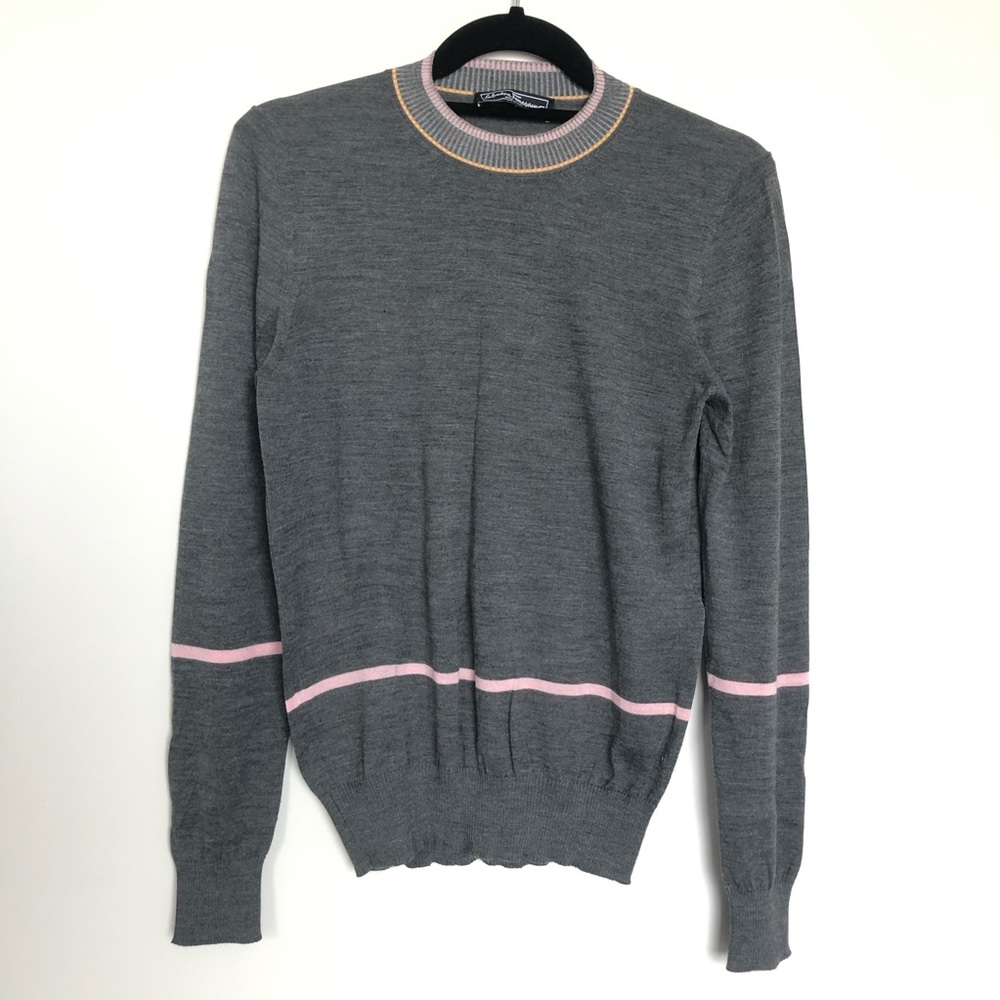 Salvatore Ferragamo grey pullover with stripes